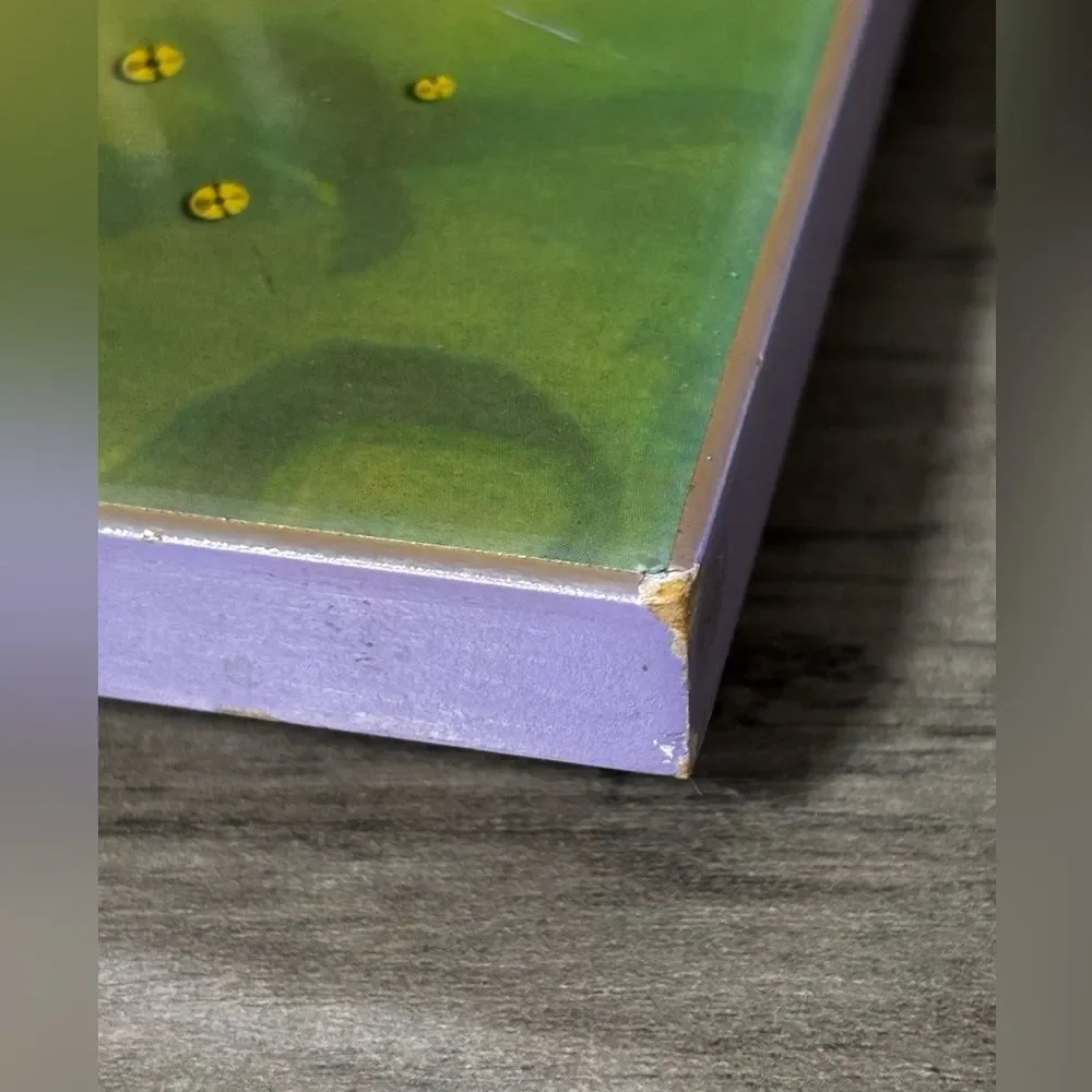 Vintage Tinkerbell Disney Store Picture Frame For 4x6 Fairy Acrylic Wood Easel